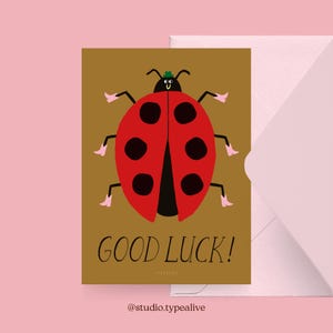 Carte pour diverses occasions / BONNE CHANCE / carte postale pour de nombreuses occasions - comme salutation ou invitation pour les amis et la famille, encouragement, à déménager