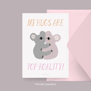 Liebes-Karte / TOP KOALITY / Lustige und schöne Valentinstagskarte, zum Jubiläum, mit witzigem Spruch – für den Partner
