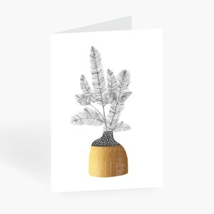 Grußkarte zu Weihnachten / URBAN CHRISTMAS NO. 3 / Weihnachtskarten Set mit Umschlag, Vase, Klappkarte zu Weihnachten, für Mama oder Oma