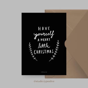 Carte de Noël / PETIT NOËL / Carte de Noël simple et belle - carte de voeux pour l'Avent pour la famille, les amis et les collègues