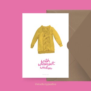 Carte de Noël / PULL NO. 2/ Carte de Noël simple et belle - carte de voeux pour l'Avent pour la famille, les amis et les collègues