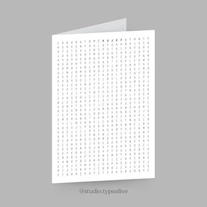 Tarjeta de felicitación / LETRAS JUMBLED / Juego de tarjetas de felicitación con sobre, tarjetas plegables para bodas, amor, nacimiento, cumpleaños, tarjetas de felicitación