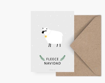 Christmas card / FLEECE NAVIDAD / beautiful postcard for Christmas, as a gift or pendant, for children, the mom or girlfriend