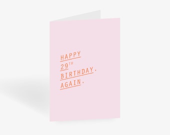 Greeting card / AGAIN / saying, birthday, card, greeting card, perfect for a gift, funny, for boyfriend or girlfriend