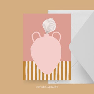 Carte pour Pâques / VASE À FLEURS NO. 5/ Belle carte comme cadeau pour maman et papa ou amis pour Pâques, anniversaires ou anniversaires