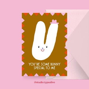 Karte zu Ostern / SOME BUNNY SPECIAL / Lustige Karte mit Hase als Geschenk für Mama oder Freunde zu Ostern, zum Geburstag oder Jubiläum