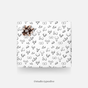 Gift wrap / FAT FRIENDS / White gift wrap with dicks, for Christmas, wedding, birthday – exclusive gift wrapping