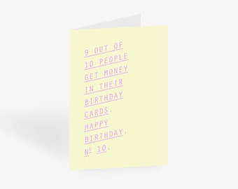 Greeting Card / 9 OUT OF 10 / Saying, Birthday Card, Greeting Card, Perfect to a Gift, Funny, for Boyfriend or Girlfriend