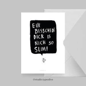 Carte postale / SLIM / Carte postale humoristique pour chaque occasion - salutation ou invitation parfaite pour les amis et la famille