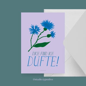 Liebes-Karte / DUFTE / Lustige und schöne Valentinstagskarte, zum Jubiläum, mit witzigem Spruch – für den Partner, Freund und Freundin
