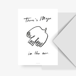 Carte postale / MAGIC IN THE / Carte de vœux drôle et belle avec dicton - idée cadeau humoristique pour les amis, la famille et les collègues