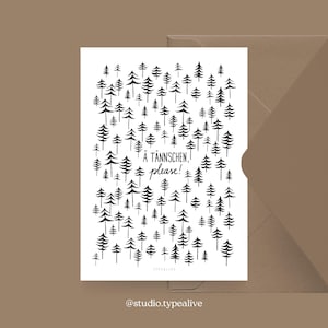 Carte de Noël / Ä TÄNNSCHEN / Carte postale amusante pour Noël avec un dicton amusant - pour les amis, la famille, les collègues