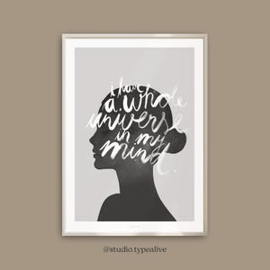 Poster mural / UNIVERSE / living room decoration, housewarming gift, art print, as a gift, quote that makes you think, motivation