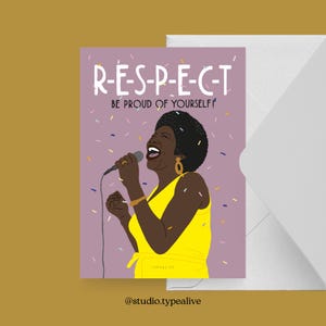 Carte de fête des mères / RESPECT / Belle carte de vœux pour maman – Parfaite pour les 40e et 50e anniversaires ou comme carte de remerciement pour la fête des mères