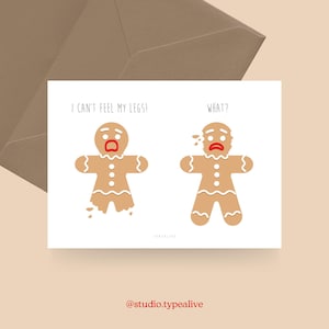 Christmas card / PEPPERCAKE MAN / Funny postcard for Christmas with a funny saying – for friends, family, colleagues