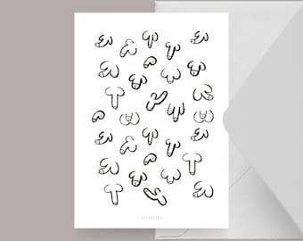 Card for various occasions / BIG FRIENDS / Postcard for many occasions – as a greeting or invitation for friends and family, for best friends
