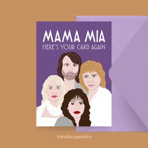 Muttertagskarte / YOUR CARD AGAIN / Witzige Grußkarte für Mama mit Mamma Mia-Spruch – Perfekt zum Geburtstag oder als Dankeskarte