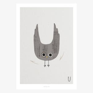 Póster mural / ABC Kids U / Póster ABC, alfabeto animal, letras, póster habitación infantil, decoración pared habitación infantil, lámina, regalo
