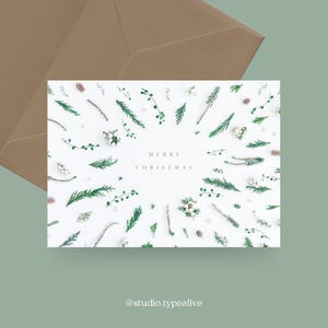 Carte de Noël / NOËL BLANC NO. 1/ Carte de Noël simple et belle - carte de voeux pour l'Avent pour la famille, les amis et les collègues