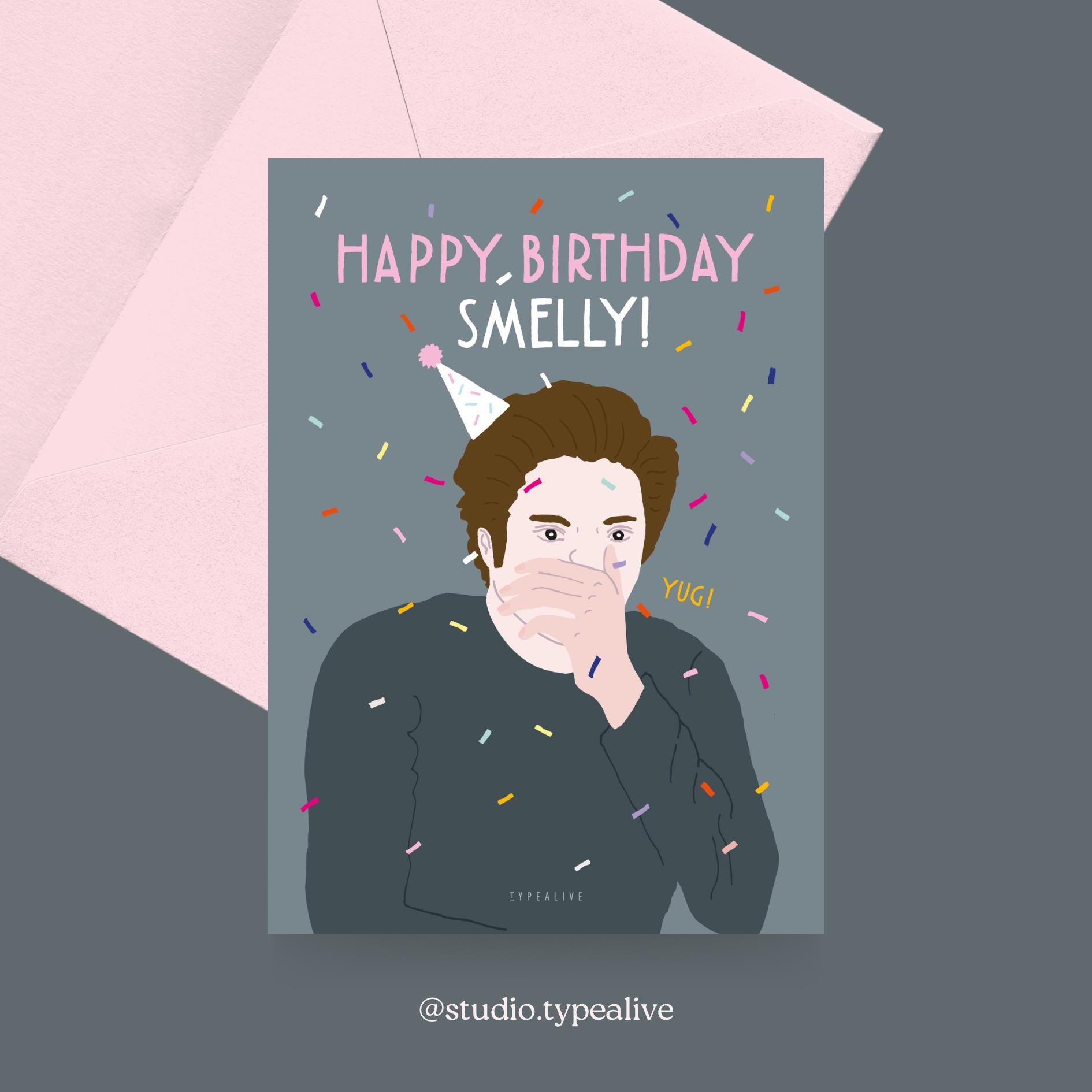 Birthday Card / SMELLY / Funny Vampire Birthday Card – Edward