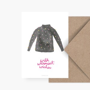 Carte de Noël / PULL NO. 3/ Carte de Noël simple et belle - carte de voeux pour l'Avent pour la famille, les amis et les collègues