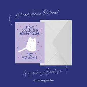 Geburtstagskarte / BIRTHDAY CAT NO. 1 / Lustige Geburtstagskarte mit Katze – Witzige Postkarte mit Umschlag, perfekte Grußkarte für Cat Mums Bild 3