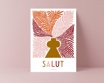Karte zu Ostern / A WAY SALUT / Schöne Karte als Geschenk für Mama und Papa oder Freunde zu Ostern, zum Geburstag oder Jubiläum