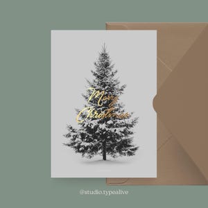 Carte de Noël / SAPIN DE NOËL / Carte simple et belle pour Noël - carte de vœux pour l'Avent pour la famille, les amis et les collègues