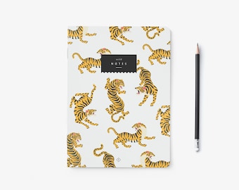 Notebook / TIGER / Envelope with illustrated tiger, perfect as a gift for the girlfriend or mom, also planner or sketchbook