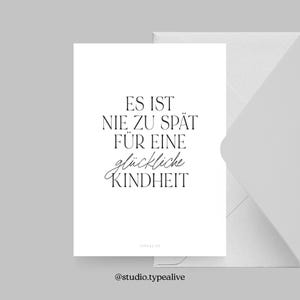 Carte postale / ENFANCE / Carte de vœux avec dicton – Idée cadeau pour les amis, la famille, surmonter les traumatismes de l'enfance, guérir l'enfant intérieur, thérapie