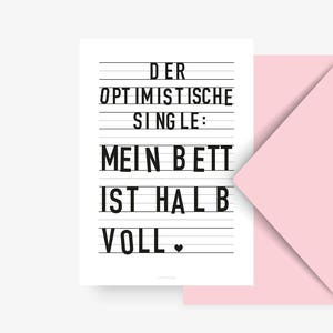 Carte postale / SIMPLE / Carte de vœux drôle et belle avec dicton - idée cadeau humoristique pour les amis, la famille et les collègues