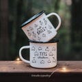 Enamel mug / TITS CHRISTMAS / coffee mug, funny saying, camping mug, gift for mom & dad for Christmas, breasts, boobs product logo