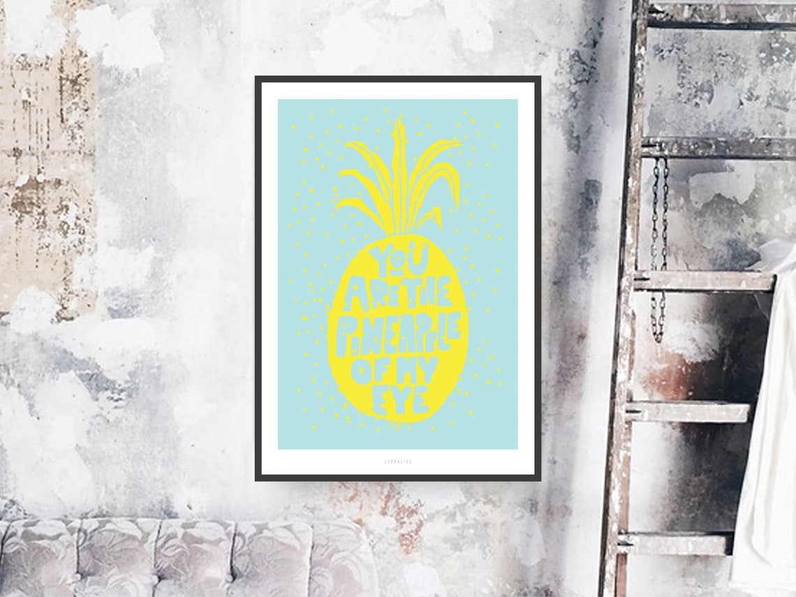 Ananas No. 2 / Eye Yellow Love Hochzeit Gift Pineapple Etsy
