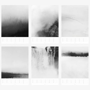 Wall calendar / LANDSCAPES / DIN A3, landscapes, black and white, simple and Scandinavian, as a gift for birthday and Christmas image 6