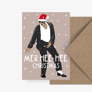 Christmas Card / Mer Hee-Hee / funny Card  for Family and Friends with a funny word pun for Christmas Party