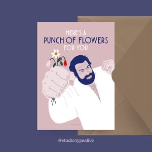 Geburtstagskarte / PUNCH OF FLOWERS / Lustige Geburtstagskarte mit witzigem Spruch – Perfekt für 30. oder 40. Geburtstag von Freunden