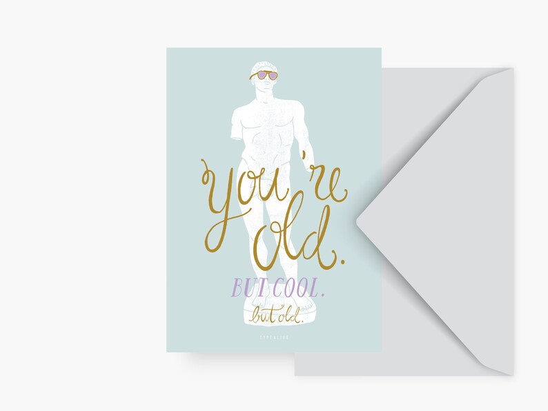 Birthday card Old But Cool Funny Card for Dad on fathers day or Brother