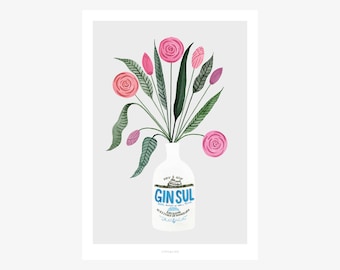 Ginspiration No. 3 / Fine Art-Print, Wall-Art, Minimal Poster Art, Illustration, Typography Art, Premium Poster, Kunstdruck Poster