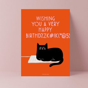 Birthday Card / Birthday Cat No. 2 / Funny card for cat Lovers Birthday Card for her or for him Greeting Card If cats could thy wouldn't pun