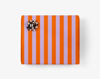 Wrapping paper / STRIPES NO. 1/Shrimp Gift Sheets Nice Gift Wrapping Paper for Men Best Friend Birthday Christmas