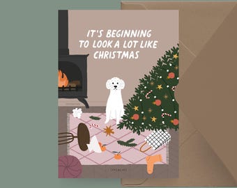 Carte de Noël / Pétisfaction "Chiens" COMME NOËL / Set de cartes de Noël, carte de Noël rigolote avec chien, carte postale pour fans de chiens