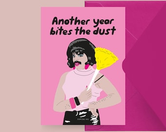 Tarjeta de cumpleaños / OTRO AÑO / Divertida tarjeta de cumpleaños con una frase ingeniosa "Orgullo Gay" – Perfecta para el 30º o 40º cumpleaños de un amigo.
