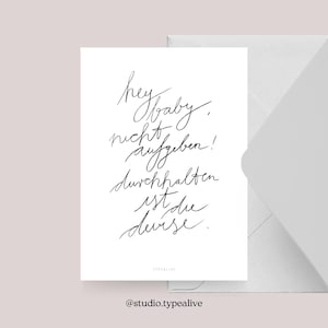 Carte postale / KEEP UP / Carte de vœux drôle et belle avec un dicton motivant - idée cadeau humoristique pour les amis, la famille et les collègues