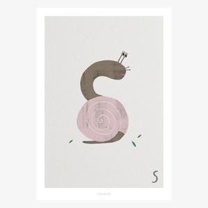 Poster Wandbild / ABC Kids S / ABC Poster, Tier Alphabet, Buchstaben, Kinderzimmer Poster, Wanddeko Kinderzimmer, Kunstdruck, als Geschenk