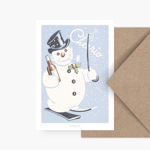 Carte de Noël / RÉTRO NOËL NO. 3/ Carte postale amusante pour Noël avec un dicton amusant - pour les amis, la famille, les collègues