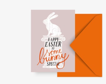 Easter Card / Happy Easter / Funny card for Easter with Easter Bunny for her or for him Greeting Card with a funny word pun