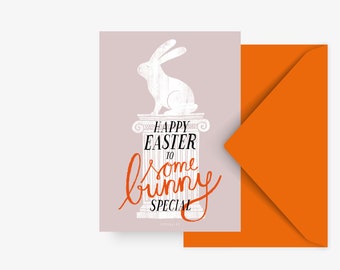 Tarjeta de Pascua / A WAY FELIZ PASCUA / Hermosa tarjeta como regalo para mamá y papá o amigos para Pascua, cumpleaños o aniversario