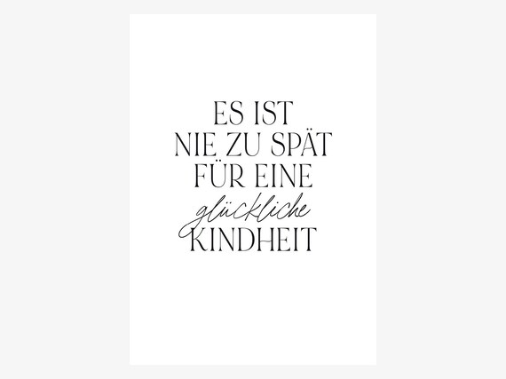 Kindheit / Poster Schwarz Weiß Mit Spruch Als Geschenk Für Etsy Finland