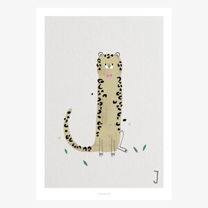 Poster Wandbild / ABC Kids J / ABC Poster, Tier Alphabet, Buchstaben, Kinderzimmer Poster, Wanddeko Kinderzimmer, Kunstdruck, als Geschenk