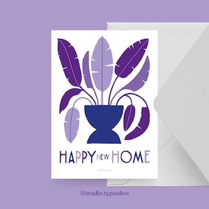 Carte pour diverses occasions / A WAY NEW HOME / Carte postale pour de nombreuses occasions – comme salutation ou invitation pour les amis et la famille, lors d'un déménagement